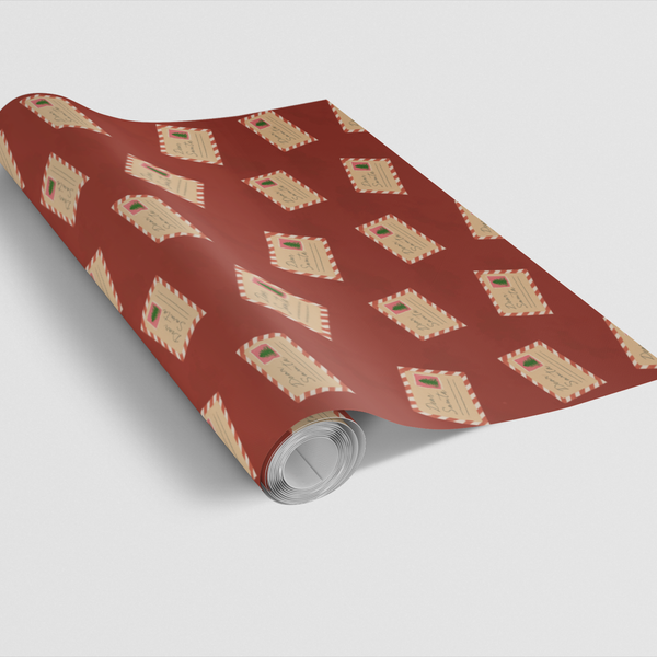 Vintage North Pole Gift Wrap, Dear Santa Letter Wrapping Paper, Christmas Mail Holiday Wrapping Paper, Retro Santa Claus Pres