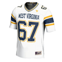 #1 West Virginia Mountaineers Football Jersey - White