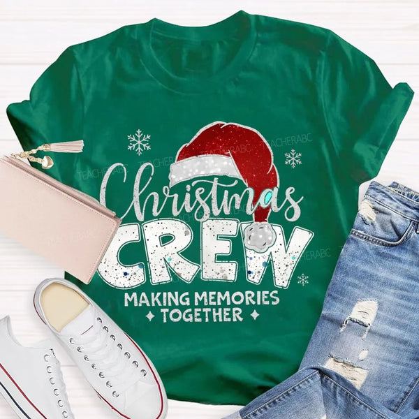Making Memories Together Tee, Christmas Crew Shirt, Holiday Santa Hat Graphic T-Shirt, Matching Family Christmas Shirt, Group