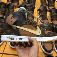 Sneakers, Brown Black Colorway, Lace Up Design, Casual Gift for Sneaker Fans