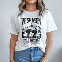 Western Christian Christmas Shirt, Wise Men Still Seek Him T-Shirt, Religious Faith Graphic Tee, Nativity Holiday Apparel, Believer T-Shirt