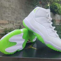 High Top Sneakers, White Black Green Colorway, Lace Up Design, Casual Gift for Sneaker Fans