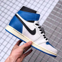 High Top Sneakers, Blue Colorway, Reverse Hook Design, Lace Up Design, Casual Gift for Sneaker Fans