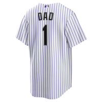 Colorado Rockies White #1 Dad Home Replica Jersey