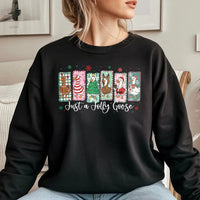 Humorous Holiday Goose Sweater, Jolly Goose Christmas Sweatshirt, Adorable Winter Goose Crewneck, Festive Animal Lover Pullover, Comfy Xmas Present