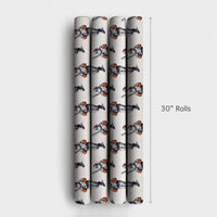Vintage Baseball Gift Wrap, Baseball Santa Christmas Wrapping Paper, Retro Sporty Holiday Wrapping Paper, Baseball Fan Gift Wrapping Paper