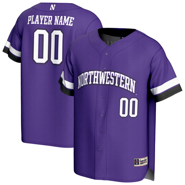 Northwestern Wildcats NIL Pick-A-Player Lightweight Collegiate Baseball Fashion Jersey - Purple