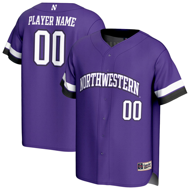 Northwestern Wildcats NIL Pick-A-Player Lightweight Collegiate Baseball Fashion Jersey - Purple