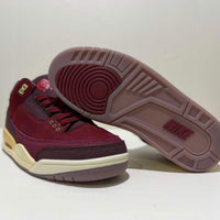 Mid Top Sneakers, Burgundy Beige Colorway, Lace Up Design, Casual Gift for Sneaker Fans