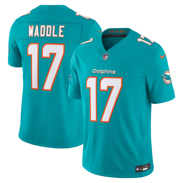Miami Dolphins Jaylen Waddle Aqua Team Stitched Limited Jersey