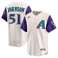 Arizona Diamondbacks Randy Johnson Cream Throwback Cooperstown Collection Limited Jersey