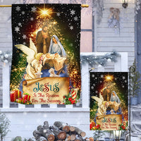 Nativity Scene Christmas Yard Flag, Jesus Is the Reason for the Season Garden Flag, Double Sided Christian Flag, Winter Holiday Yard Decor