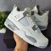 Retro Basketball Shoes, White Colorway, Lace Up Design, Casual Gift for Shoe Lovers