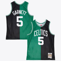 Boston Celtics Kevin Garnett 2007 Split Swingman Jersey - Black/Green