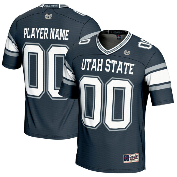 Utah State Aggies NIL Pick-A-Player Football Jersey - Navy