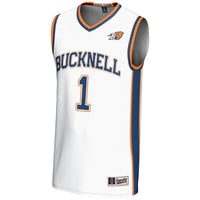 #1 Bucknell Bison Lightweight Basketball Jersey - White
