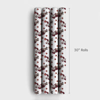 Red Maroon Sports Gift Wrap, Basketball Santa Wrapping Paper, State Basketball Wrapping Paper, Christmas Holiday Gift Wrap Roll