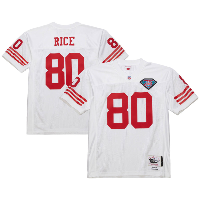 San Francisco 49ers 1994 Jerry Rice White Authentic Throwback Retired Player Jersey
