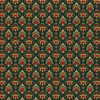 Ornate Damask Holiday Gift Wrap, Baroque Poinsettia Wrapping Paper, Emerald Christmas Wrapping Paper, Vintage Floral Gift Wrap, Xmas Wrap
