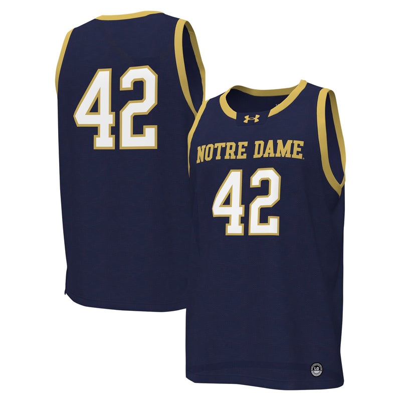 #42 Navy Notre Dame Fighting Irish Replica Basketball Jersey