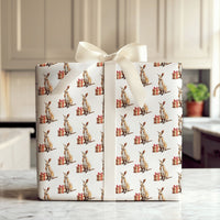 Watercolor Holiday Kangaroo Gift Wrap, Christmas Kangaroo Wrapping Paper, Australian Animal Present Wrap, Festive Kangaroo Wrapping Paper