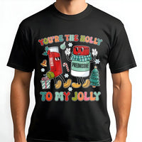 Holly Jolly Inhaler RT Shirt, Respiratory Therapist Christmas T-Shirt, Retro Medical Graphic Tee, Humorous Respiratory Care Holiday Shirt