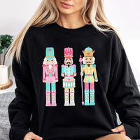 Pastel Vintage Holiday Toy Ballet Sweater, Nutcracker Christmas Sweatshirt, Adorable Winter Xmas Graphic Crewneck Pullover