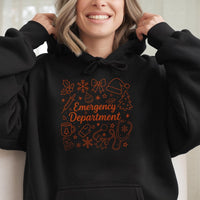 Medical Stethoscope Santa Sweatshirt, Emergency Department Christmas Hoodie, Festive ER Nurse Pullover, Hospital Healthcare Xmas Present
