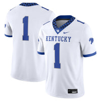 #1 White Kentucky Wildcats Game Jersey