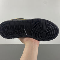 Low Top Sneakers, Black Yellow Colorway, Lace Up Design, Casual Gift for Sneaker Fans
