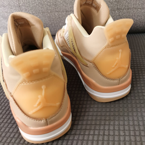 Retro Basketball Shoes, Tan Colorway, Lace Up Design, Casual Gift for Shoe Lovers