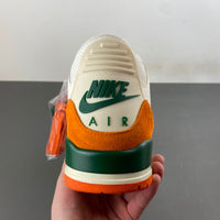 Low Top Sneakers, White Green Orange Colorway, Lace Up Design, Casual Gift for Sneaker Fans