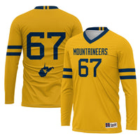 #1 West Virginia Mountaineers Lightweight Volleyball Jersey - Gold