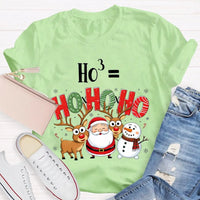 Humorous Ho Ho Ho Math Pun Shirt, Ho Cubed Math Teacher Christmas T-Shirt, Holiday Math Teacher Tee, Christmas Math Equation Shirt, Math Present