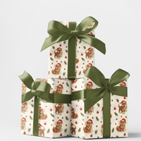 Festive Shiba Gift Wrap, Shiba Inu Christmas Wrapping Paper, Adorable Dog Lights Wrapping Paper Roll, Holiday Puppy Xmas Wrapping Paper