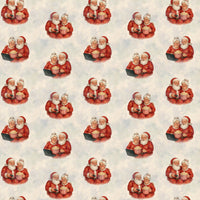 Christmas Movie Night Gift Wrap, Retro Santa and Mrs Claus Wrapping Paper, Vintage Holiday Gift Wrap Paper, Adorable Xmas Wrapping Paper Rolls