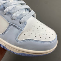 Low Top Sneakers, White Blue Colorway, Lace Up Design, Casual Gift for Sneaker Fans