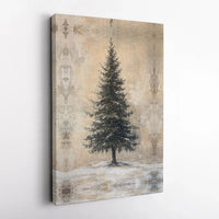 Rustic Winter Forest Canvas Wall Art, Snowy Pine Tree Canvas Print, Snowy Landscape Canvas, Holiday Christmas Wall Art, Cabin Decor Present