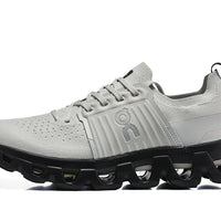 Low Top Sneakers, Gray Black Colorway, Lace Up Design, Casual Gift for Sneaker Fans