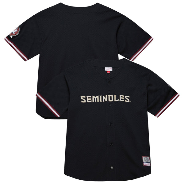 Black Florida State Seminoles On The Clock Full-Button Fashion Jersey