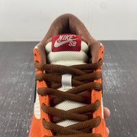 Low Top Sneakers, Orange White Colorway, Lace Up Design, Casual Gift for Sneaker Fans