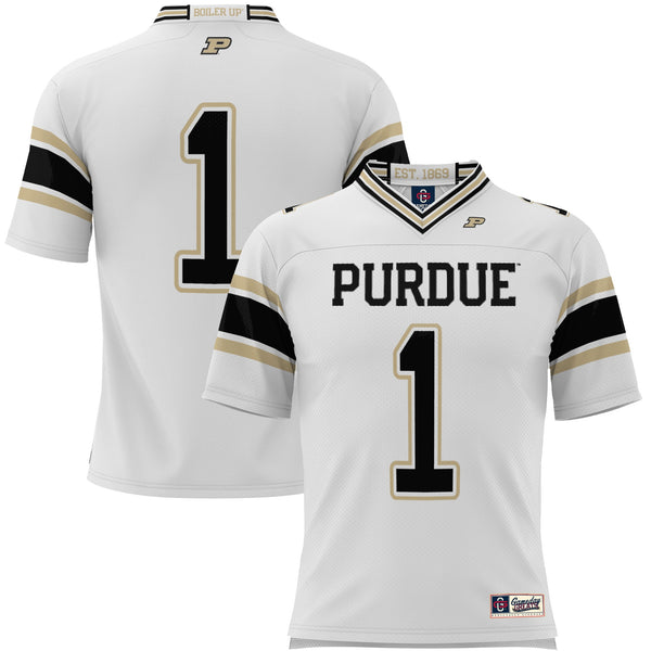 #1 Purdue Boilermakers Endzone Football Jersey - White