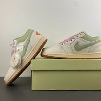Low Top Sneakers, Off White Green Colorway, Lace Up Design, Casual Gift for Sneaker Fans