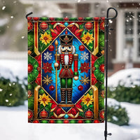 Double Sided Holiday Soldier Yard Flag, Christmas Nutcracker Garden Flag, Festive Winter Seasonal Flag, Xmas Yard Porch Decor Present