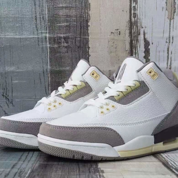 Low Top Sneakers, White Yellow Colorway, Lace Up Design, Casual Gift for Sneaker Fans