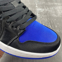Low Top Sneakers, Black Blue Colorway, Lace Up Design, Casual Gift for Sneaker Fans