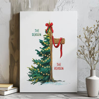 Christian Cross Canvas Print, The Season the Reason Christmas Canvas Art, Pine Tree Religious Wall Art, Faith Canvas Decor, Holiday Present