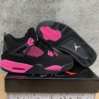 Sneakers, Black Red Pink Colorway, Lace Up Design, Casual Gift for Sneaker Fans