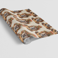 Winter Scarf Pet Gift Wrap, Boxer Dog Christmas Wrapping Paper, Holiday Puppy Wrapping Paper, Adorable Dog Breed Gift Wrap Roll, Festive Wrap