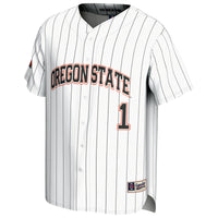 #1 Oregon State Beavers Lightweight Baseball Fashion Jersey - White